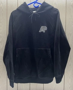 Albino Preto Men’s Classic Raglan Black Pullover Hoodie EUC Size Large - Picture 1 of 8