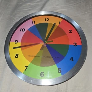 Rare Metropolitan Museum of Art Rainbow Color Wheel Theory Wall Clock WORKS!!! - Picture 1 of 13
