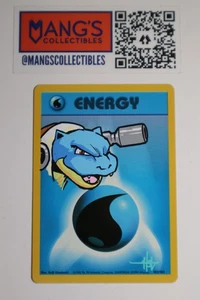 Pokemon TCG Base Set Unlimited Water Energy with Blastoise Sketch by Creees Lee - Picture 1 of 4