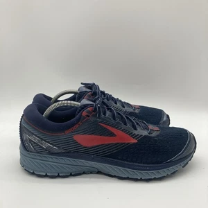 Mens Size 11.5 Brooks Ghost 10 Navy/Red Running Shoes Sneakers 1102571D453 - Picture 1 of 12