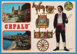 Palermo Cefalù Costumi della Sicilia Ricamata cartolina vintage postcard MA2462 - Imagen 1 de 2