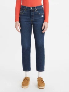 Levi's Women's 501 Super-High Rise Cropped Jeans Blue Size 32X36 NWT - Picture 1 of 5