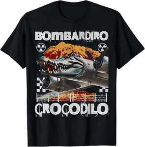 Bombardiro Crocodilo - Italian Brainrot Meme T-Shirt - Picture 1 of 4