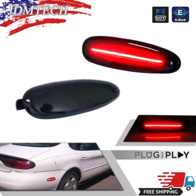 Luces de señalización laterales LED rojas ahumadas de 2 piezas para Ford Thunderbird 2002-2005 Foto 1 de 4
