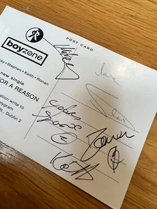 signed boyzone postcard love me for a reason - Picture 1 of 3