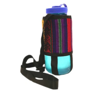 Portabotellas de Agua Manta Tejido a Mano Pequeño 0.5 Litros Colores Arco Iris Peruano - Imagen 1 de 1