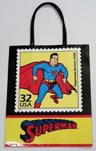 Bolsa de regalo/fiesta con estampillas de Superman USPS DC Comics ©1998 SIN USAR/RARA - Imagen 1 de 2