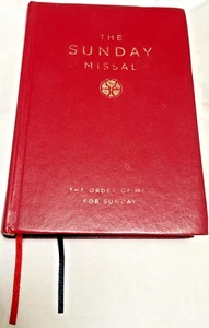 Sunday Missal The Order Of Mass for Sunday pub Collins 2005 Red Immaculate Used - Picture 1 of 16