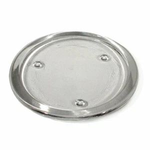 Small Flat Round Glass Candle Base Dish Plate Tray Stand Holder 11cm 8cm - Picture 1 of 1