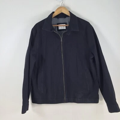 Marks and spencer mens parka jacket size XL navy zip collar long sleeve 089666 - Image 1 of 4