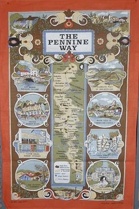 PENNINE WAY TEA TOWEL 100% BRITISH COTTON - ORDER 2 OR MORE AND GET 50% OFF - Picture 1 of 2