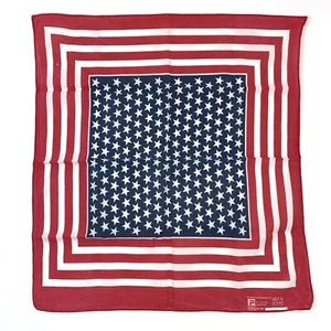 Bandana sciarpa patriottica bandiera USA Parigi Colorfast vintage 13960 20" x 21" - Foto 1 di 7