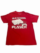 Playstation Old School Player Tee men's Large red 100% cotton PS gamer