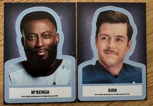 Star Trek Strange New Worlds Season 1 Character Sticker Set M'Benga + Kirk - Picture 1 of 1