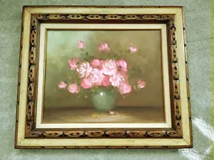 Original Floral Oil Painting, circa 1970s, framed - Picture 1 of 4