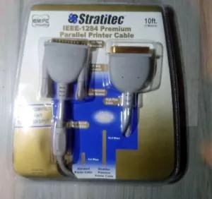 Stratitec IEEE-1284 Premium Parallell Printer Cable - Picture 1 of 2