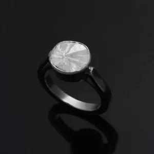 Natural Diamond Ring, 925 Sterling Silver, Victorian Ring, Christmas Gift - Picture 1 of 3