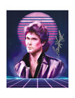 8x10" Knight Rider Print Signed by David Hasselhoff 100% Authentic With COA