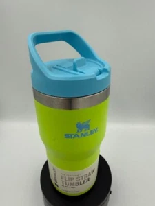 STANLEY Bright Lime / Baby Blue flip straw tumbler 20 oz The Iceflow - Picture 1 of 2