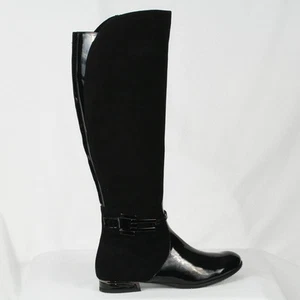 DAMEN STIEFEL BOOTS SCHWARZ BUSINESS LEDER NEU 37 38 39 SCHUHE - Picture 1 of 6