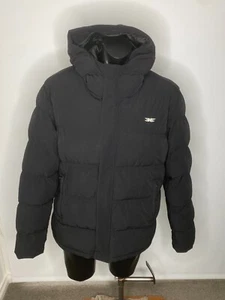 Elite Eleven Men's Size L Black Quilted Hooded Puffer Winter Jacket - EUC - Picture 1 of 6