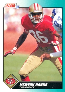 PUNKTZAHL-ZUSATZ Merton Hanks RC 49ERS SEAHAWKS Iowa HAWKEYES - Bild 1 von 1