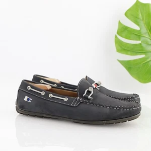 Riomar Mens Waterman Boat Shoe Size 11 The Navy Moc Driving Loafer Bit Strap - Picture 1 of 12