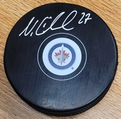 Disco de hockey autografiado por NIKOLAJ EHLERS Winnipeg Jets - con certificado de autenticidad Foto 1 de 1