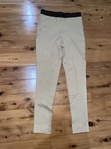 On Course Cotton Naturals Beige Khaki Pull On Breeches Schoolers Youth Size C 16 - Picture 1 of 4