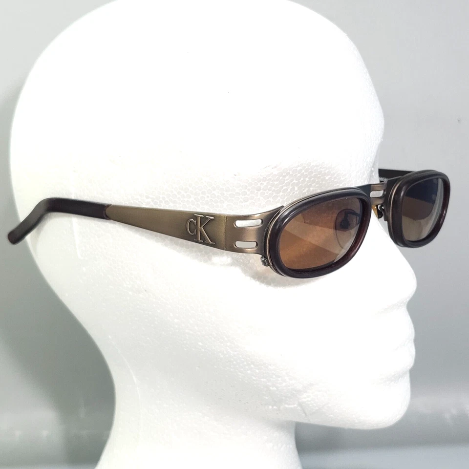 Calvin Klein CK1012-11 103 Sunglasses Bronze Tone Oval Sport Eyewear 50/24 - Image 1 of 4