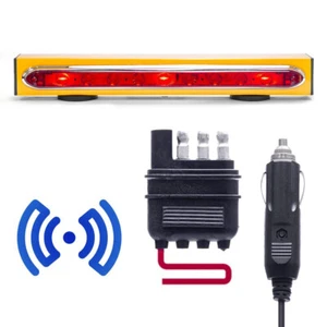 Wireless Tow Trailer Light Bar 19" - Rechargeable, 4 Pin Flat, Ultra Bright LED - Picture 1 of 6