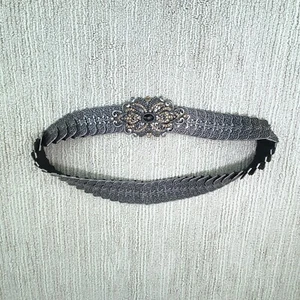 Womens Belt Metal High Waist Stretchable Chain with Rhinestone studded Buckle - Picture 1 of 11