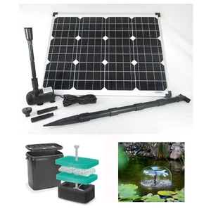 50 W SOLAR TEICHPUMPE TAUCHPUMPE SOLARPUMPE FILTER GARTENTEICHPUMPE TEICH GARTEN - Bild 1 von 10