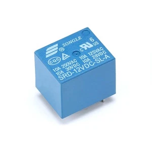 Mini 12V 10A DC SONGLE Power Relays SRD-12VDC-SL-A T73 Blue 4-Pins - Picture 1 of 2