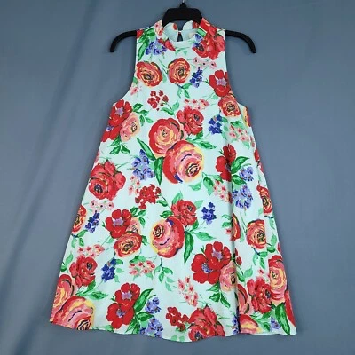 Vestido envolvente floral sin mangas Everly para mujer suéter midi multicolor talla S Foto 1 de 4