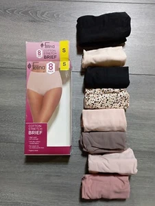 FELINA Underwear *8 Pack* Adult Small Cotton BRIEF Multicolored Womens - Picture 1 of 3