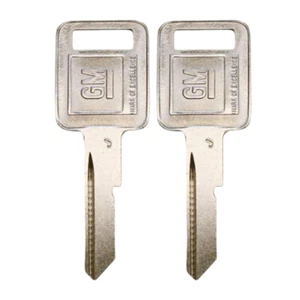 2x New OEM GM Logo Blank Key "J" For GMC Oldsmobile Pontiac Vehicles 320470 B46 - Picture 1 of 4