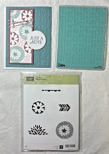 Stampin Up Blütenblattumzug Stempelset - Sizzix Prägefolder Linienwirbel - Posten - Blumen - Bild 1 von 6