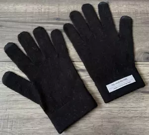 THE INOUE BROTHERS Negro Lana de Alpaca Tech Amistoso Guantes Venta - Imagen 1 de 6