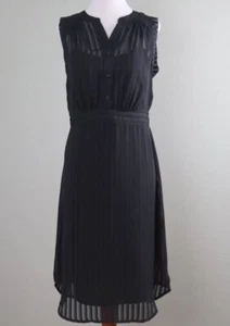 BANANA REPUBLIC Semi Sheer Striped Slip Lined Dress Size 8 - Picture 1 of 18