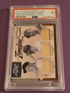 2011 Playoff Arky Vaughan Paul & Lloyd Waner Triple Bat PSA 7 #38/100 Pirates - Picture 1 of 3