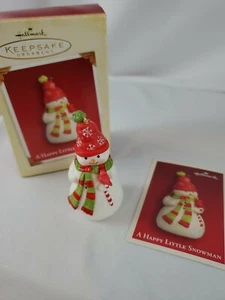 Hallmark Keepsake Ornament - A Happy Little Snowman Dated 2005 - NEW & FREE SHIP - Picture 1 of 7