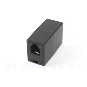 Teléfono-Auriculares Conector Cable Modular 4P4C RJ-10 Toma Conector Negro Embrague - Imagen 1 de 1