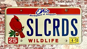 Placa de licencia de tocador de béisbol 2013 Ohio Wildlife St Louis Cardinals SLCRDS - Imagen 1 de 2