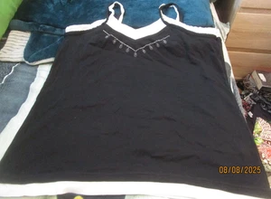 Damen Yessica Träger Top in Größe  44/46,  XL in schwarz, weiß - Bild 1 von 1