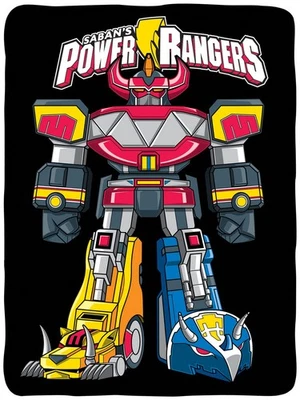 Manta Power Rangers Megazord 46" X 60" franela polar tiro Foto 1 de 3