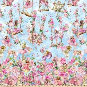 Spring Songs Flower Fairies Single Border DC12248 Fabric By half yard - Picture 1 of 2