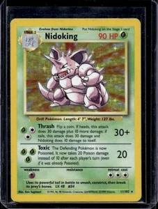 Nidoking Holo Pokemon Base Set #011/102 (MP) - Imagen 1 de 2