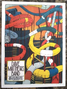DAVE MATHEWS BAND OF ROCK".06/16/13.MASSCHUSETTS.POSTER .11"X 13.5" - Picture 1 of 3