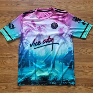 Inter Miami Vice City #10 Lionel Messi Breathable Soccer Jersey Medium Shirt - Picture 1 of 11